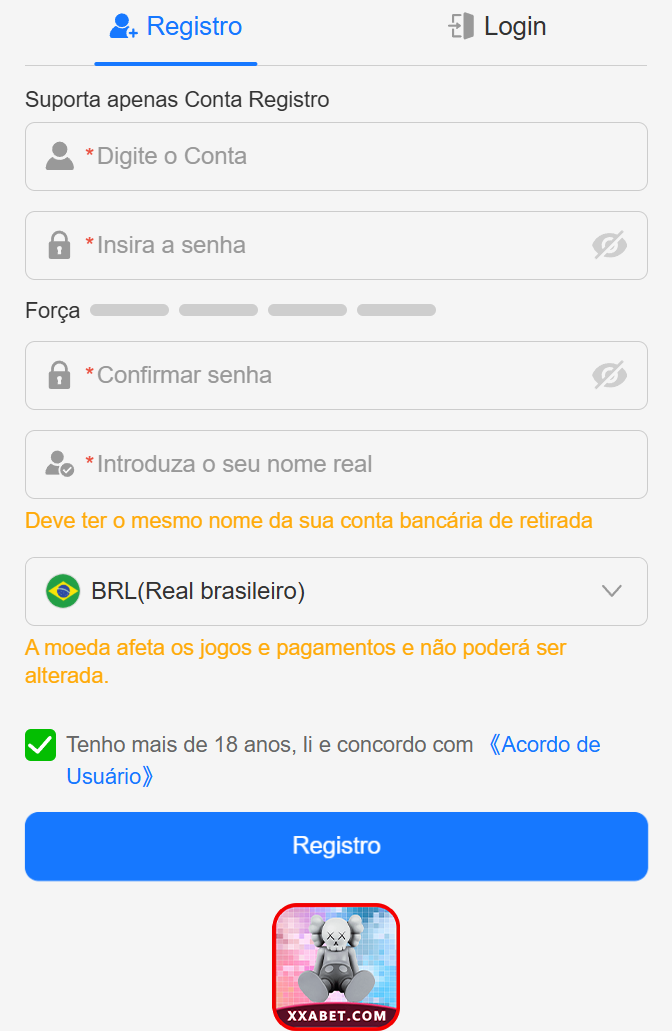 Cadastro rápido e seguro na xxabet.com